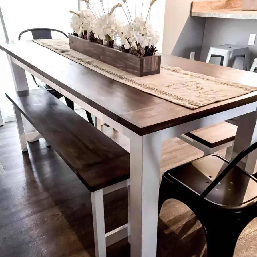 Dining Table with Benches