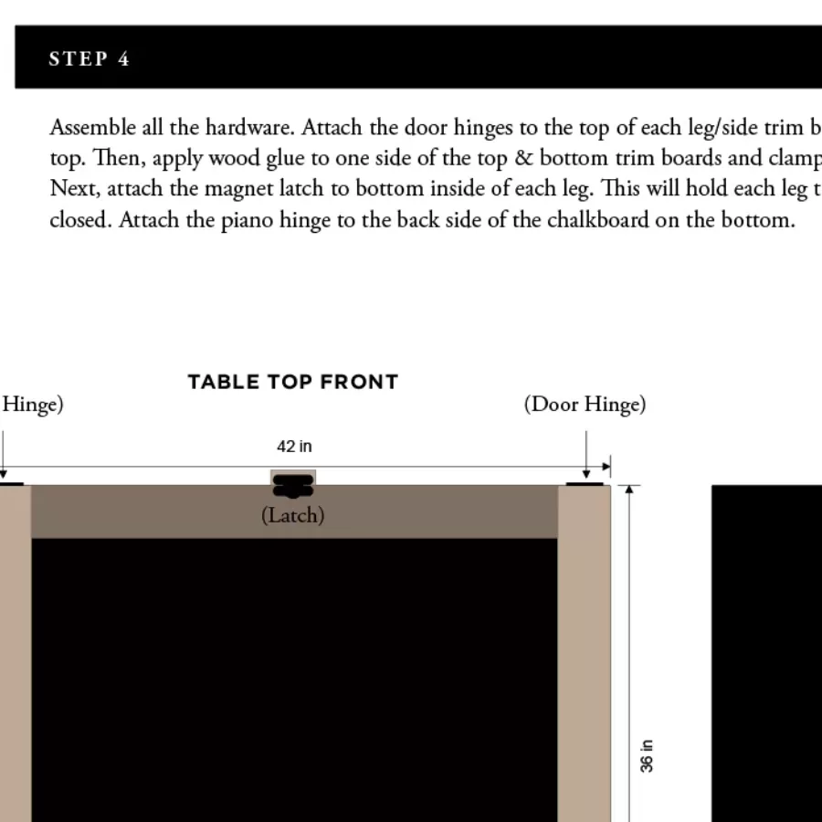 Fold-out table plans