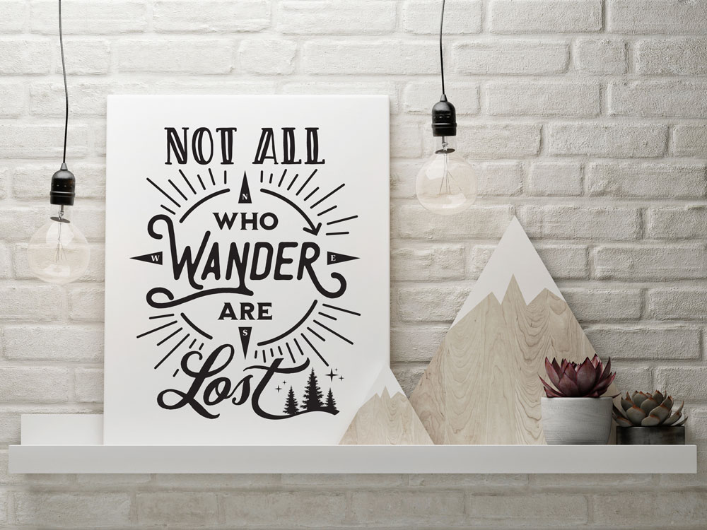 "Not all who wander are lost" Printable Artwork