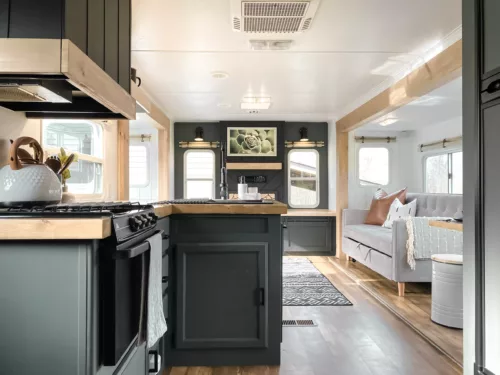 RV renovation of kitchen