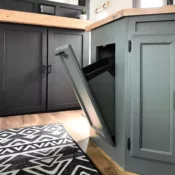 RV trash can enclosure